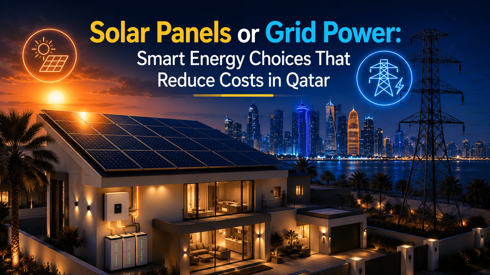 solar power or grid power